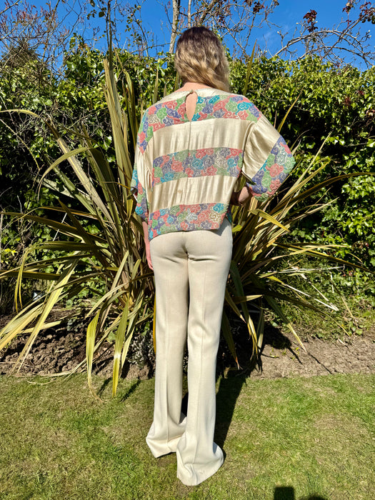 Claude, 20s Oriental beaded and silk top