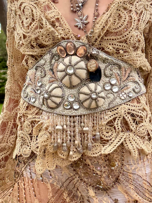 Jean-Louis Sherrer, beaded silk tasseled belt