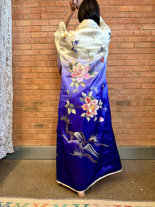 Delilah, 40s Japanese silk ombré embroidered kimono