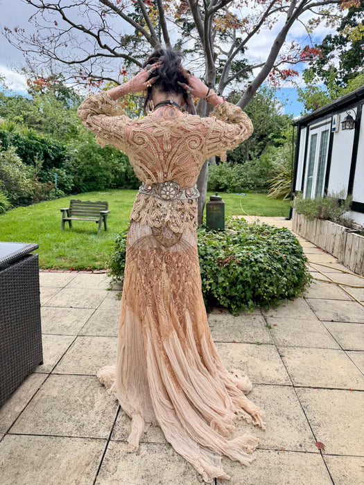 Magnolia, Edwardian needle lace flare sleeve jacket