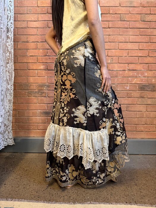 Tilly, reworked 20s beaded and voile print dress