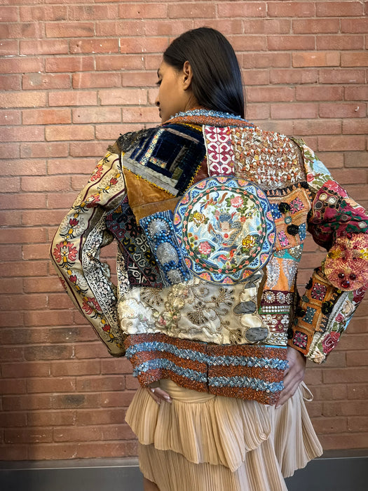 Madena, reworked patchwork 40s jacket