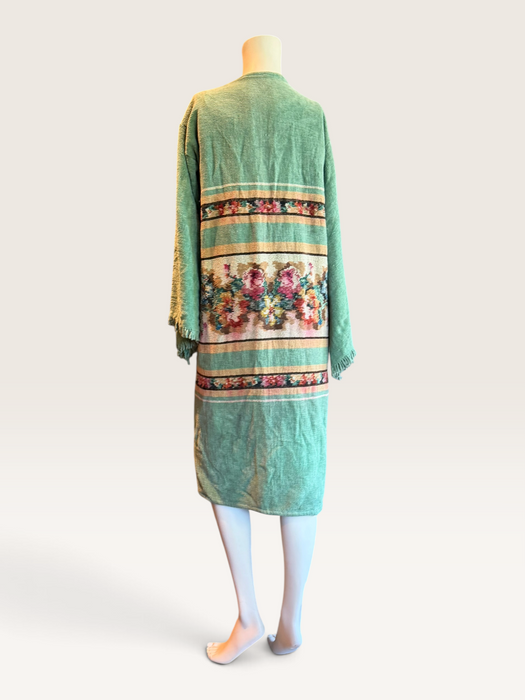 Clarissa, reworked 30s chenille floral coat