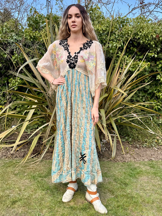 Coco, reworked 20s floral organza and Victorian dress