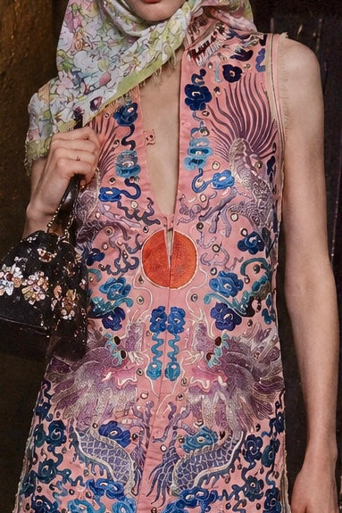 Magda, Late Qing dynasty Chinese silk embroidered waistcoat/dress