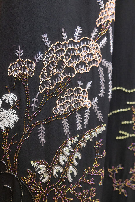 Dries Van Noten, 90s beaded chinoiserie silk trousers