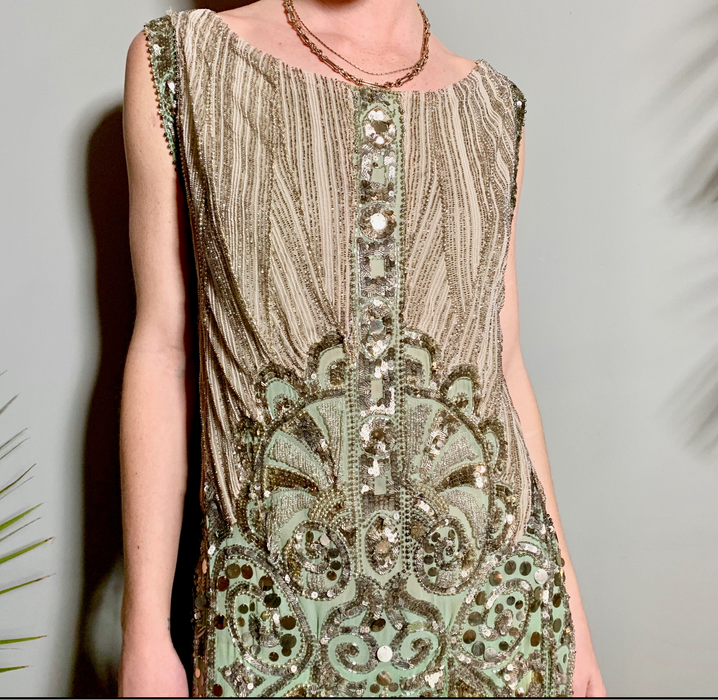 Bea, reworked 20s beaded flapper dress