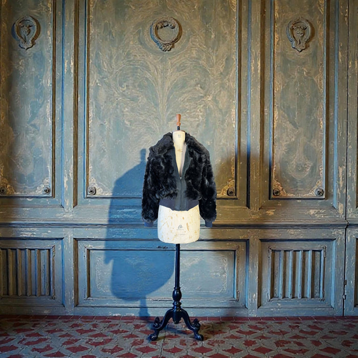 Prose, 70s suede and fur zip jacket