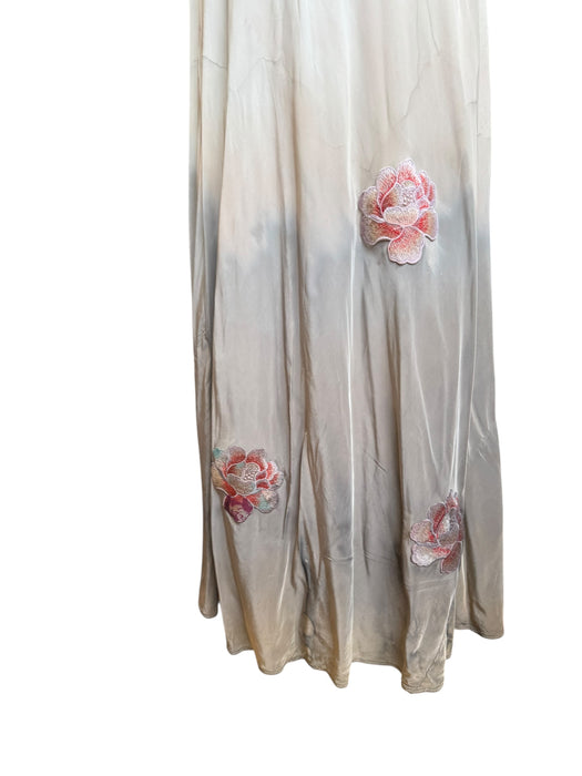Thea, reworked 30s hand dyed embroidered and lace dress