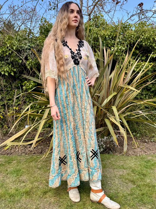 Coco, reworked 20s floral organza and Victorian dress