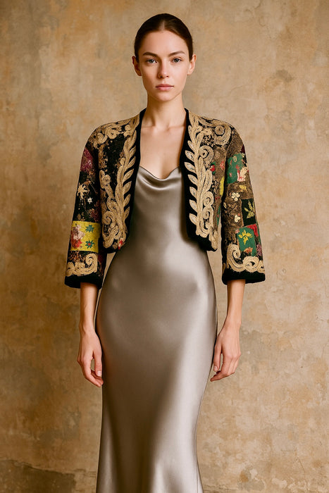 Estelle, reworked patchwork Victorian jacket