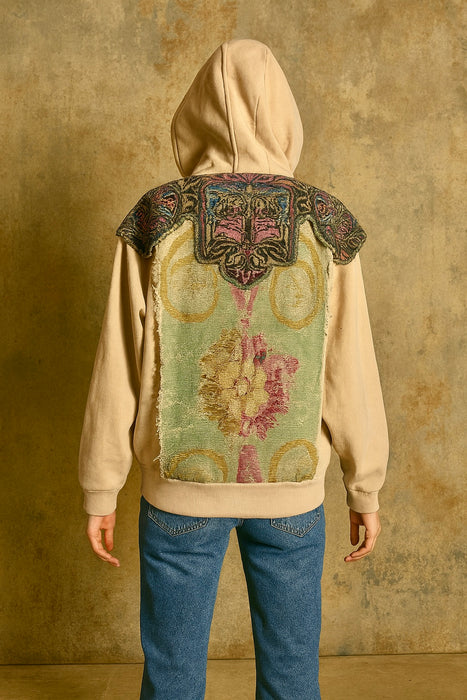 Burberry, reworked Men’s 80s hooded cotton sweatshirt