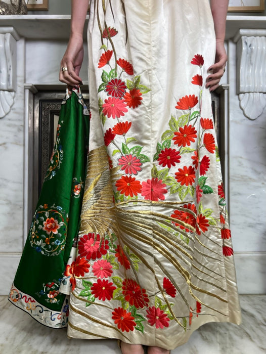 Aurora, Oriental silk embroidered skirt