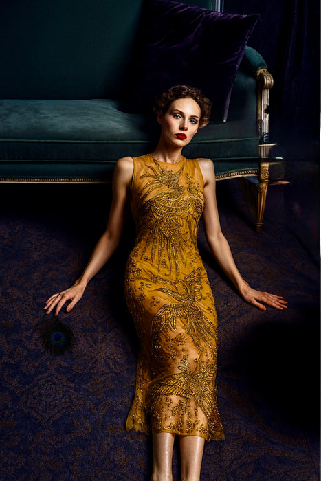 Etro 2002, catwalk beaded dress