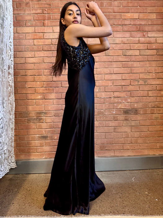 Kora, 30s bias cut silk and sequins dress