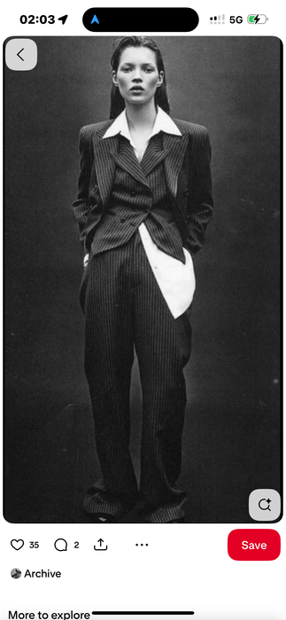 Gucci, by Tom Ford pin stripe suit
