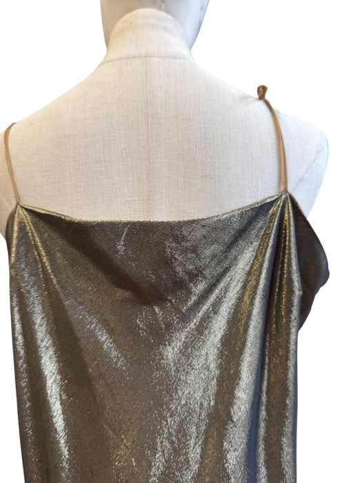 Pauline Trigére, 50s gold metallic embroidered dress