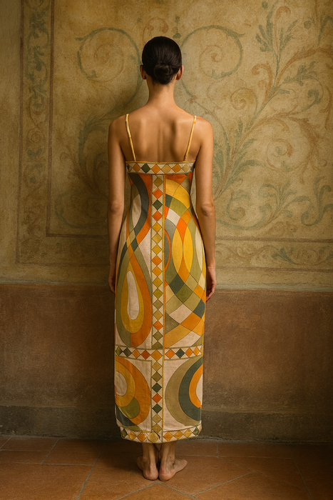 Emilio Pucci, 70s silk print shift dress