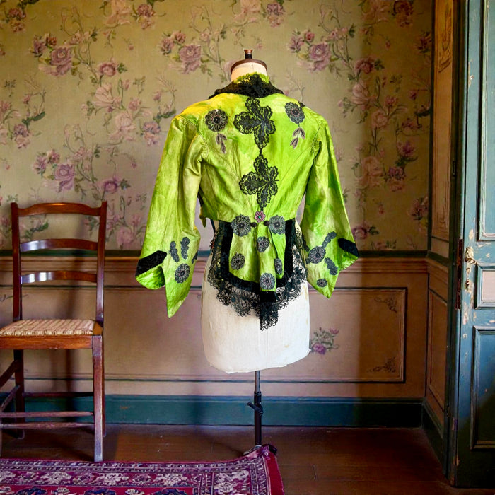 Strobe, embellished Victorian hand dyed beaded jacket