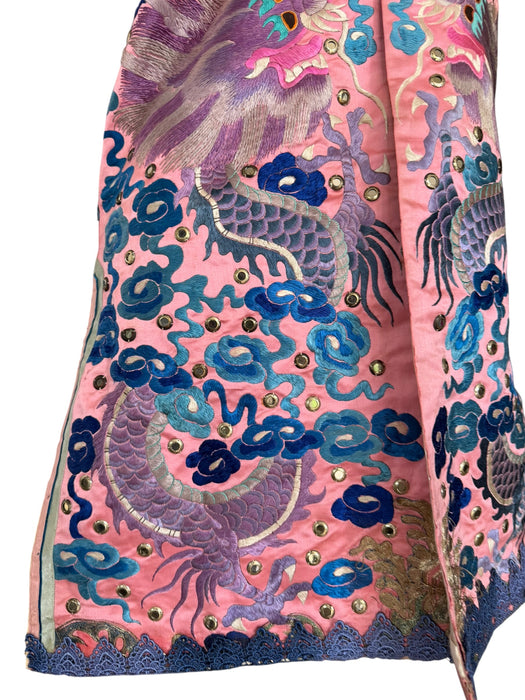 Magda, Late Qing dynasty Chinese silk embroidered waistcoat/dress