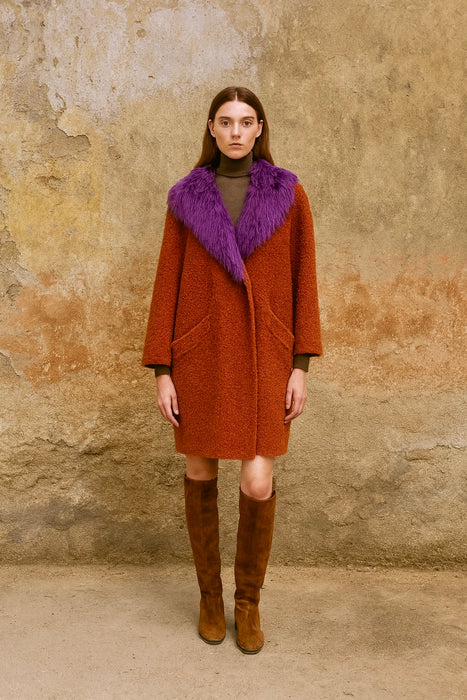 Oscar de La Renta, 80s bouclé and fur coat