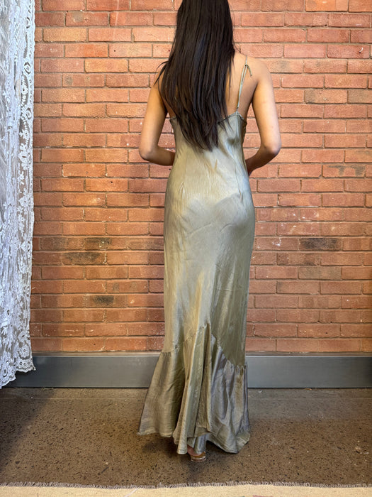 Goldie, Y2K handmade bias cut embroidered dress