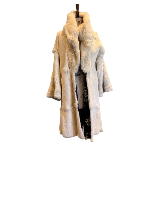 Omnia, 30s silk embroidered reversible fur coat