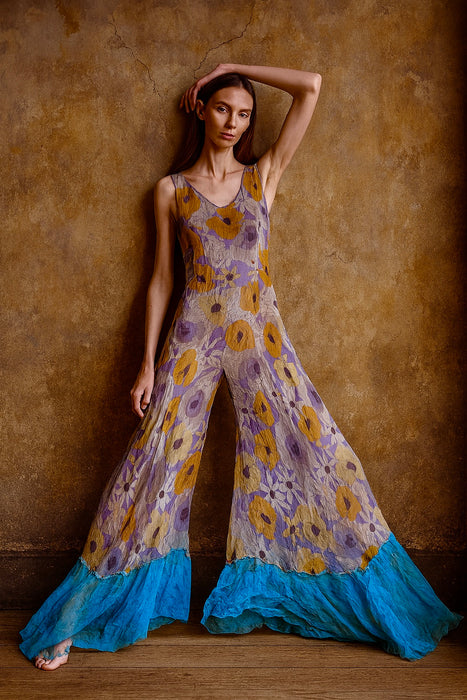 Riki, reworked 30s floral flare jumpsuit