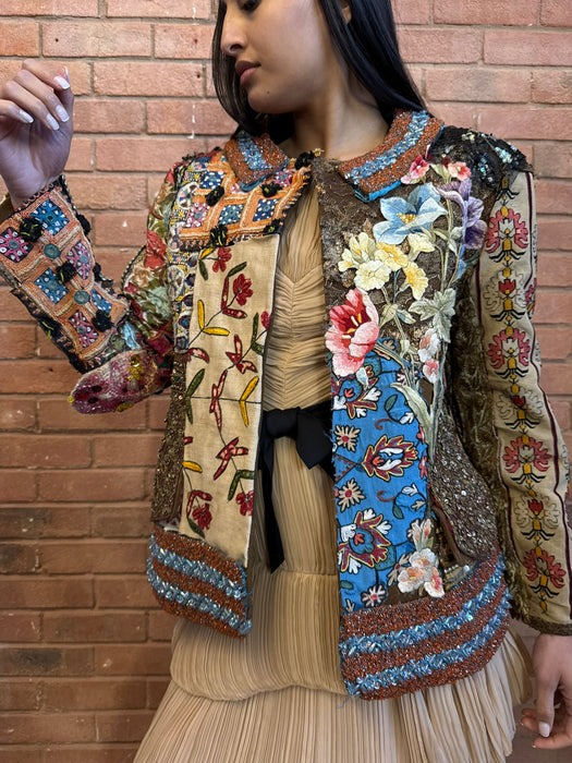 Madena, reworked patchwork 40s jacket