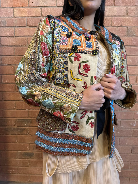 Madena, reworked patchwork 40s jacket
