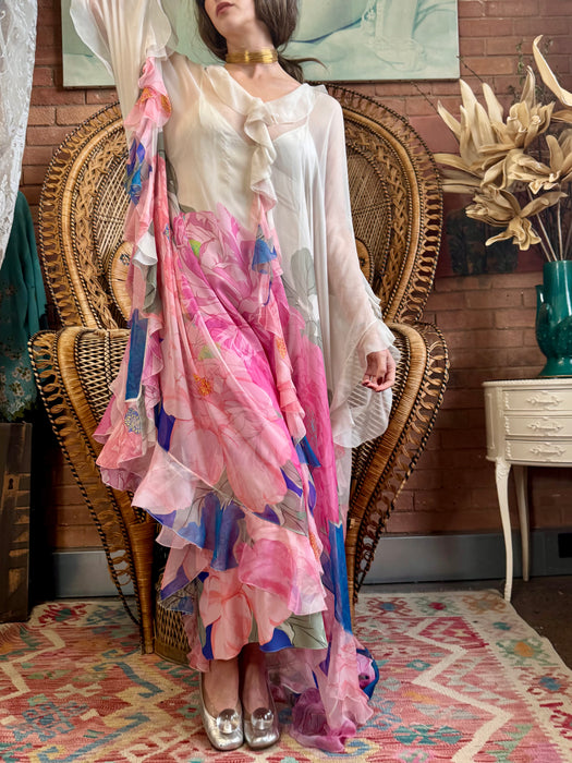 Valentino, 2020 silk chiffon floral dress