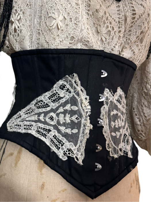 Astor, reworked Victorian corseted beaded blouse