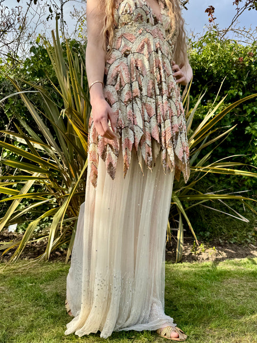 Khaite, 20s reworked 20s sequis and tulle dress
