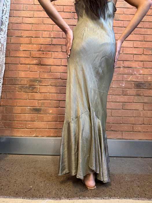 Goldie, Y2K handmade bias cut embroidered dress