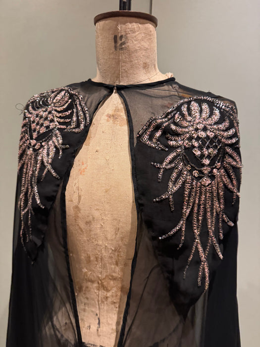 Nora, original 1920s chiffon Kaftan with intricate beaded design