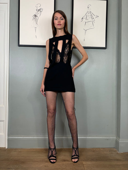 Norme, 60s black wool minidress