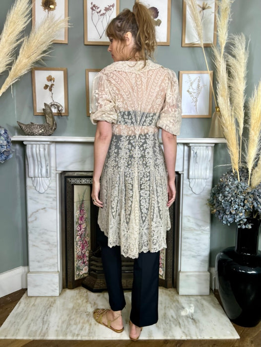 Elodie, cream Victorian lace jacket