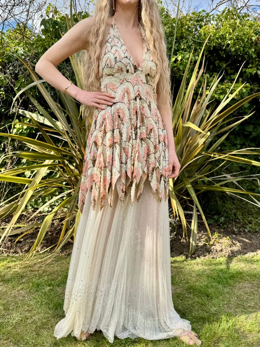 Khaite, 20s reworked 20s sequis and tulle dress
