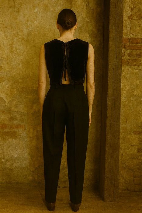 Stevie, 30s velvet and beaded gold top