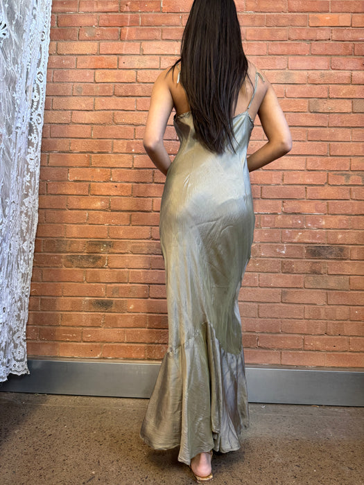 Goldie, Y2K handmade bias cut embroidered dress