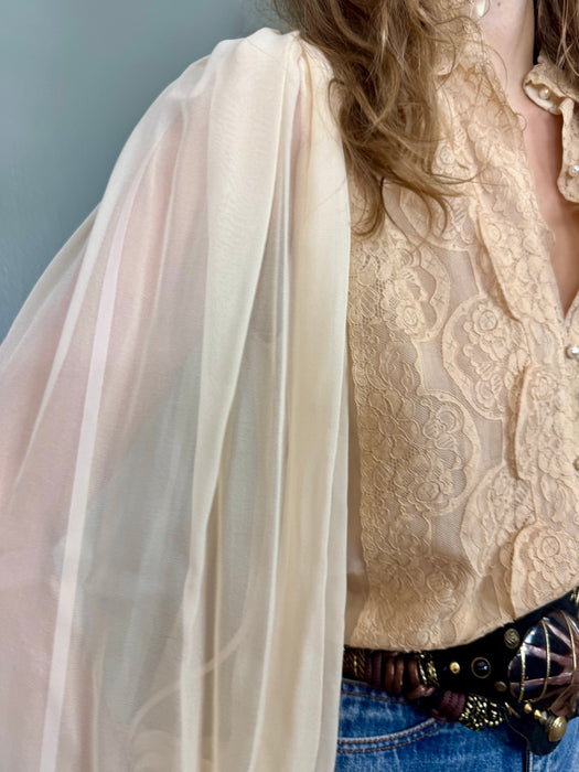 Charlie, 40s lac and chiffon shirt