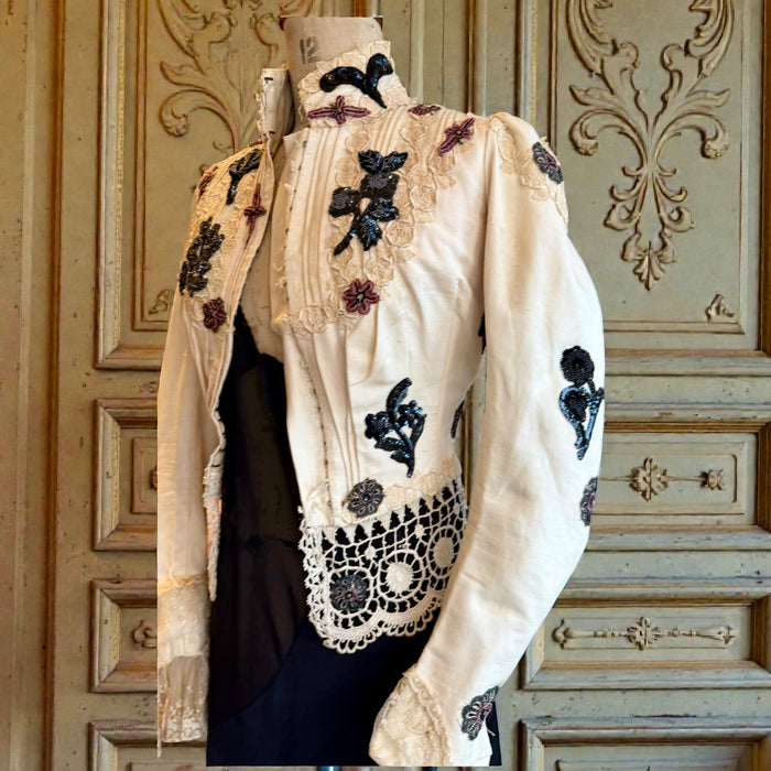 Lois, embellished Victorian silk jacket with 20s beading