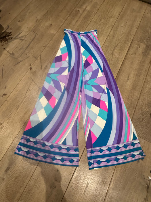 Leonard, 70s silk jersey flair long trousers