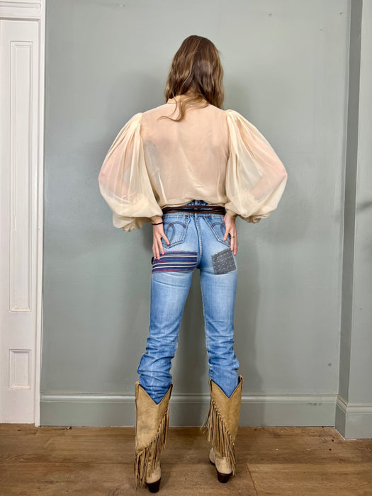 Charlie, 40s lac and chiffon shirt