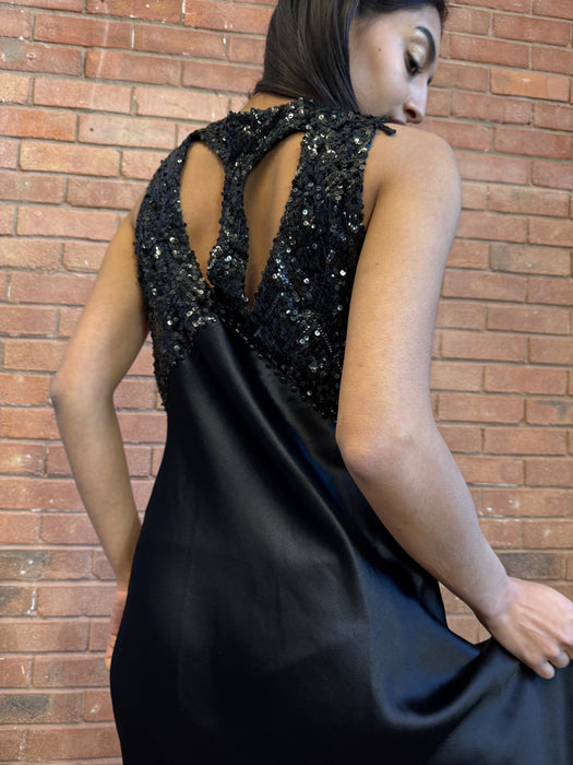 Kora, 30s bias cut silk and sequins dress