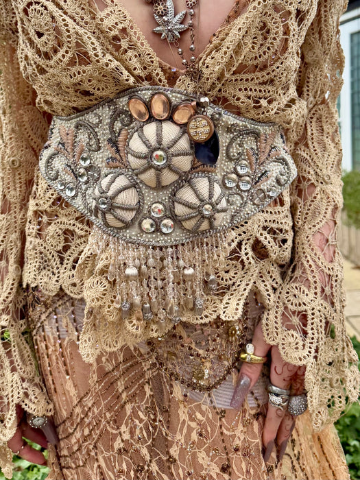 Jean-Louis Sherrer, beaded silk tasseled belt