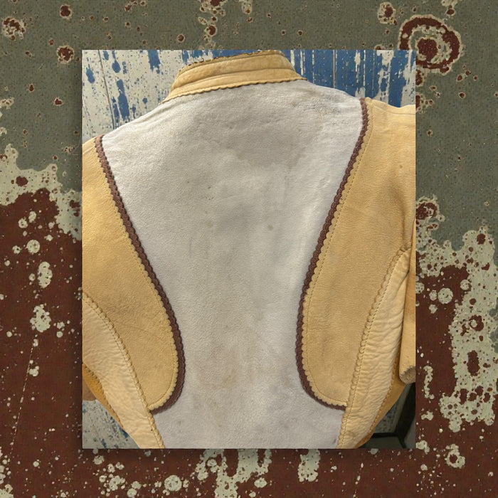 Shai, 70s suede patchwork short sleeve jacket