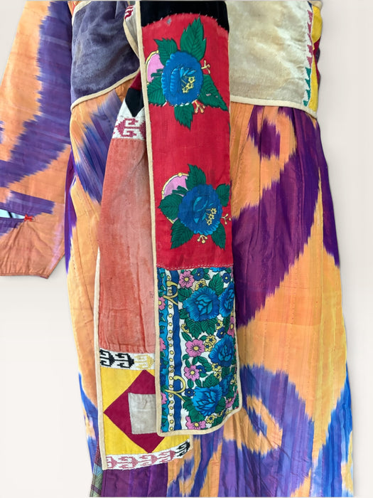 Iman, original 30s silk Uzbek Ikat belted robe
