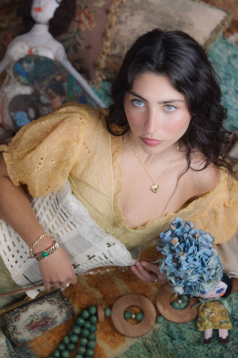 Oscar, 30s hand dyed ombré organza eyelet dress