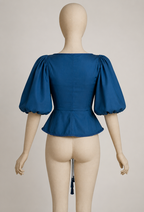Yves Saint Laurent, Rive Gauche corset top with tassel ties